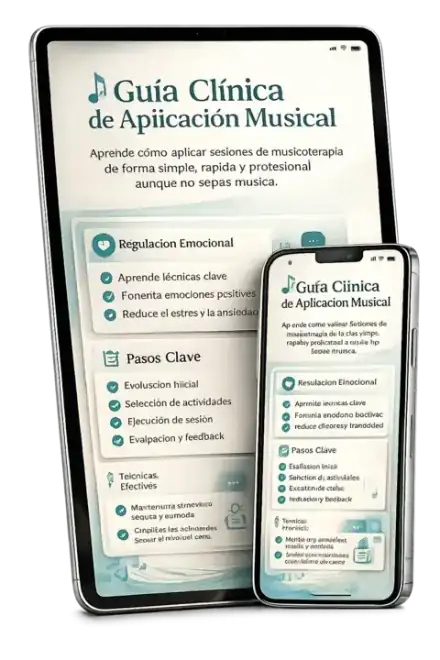 Mockup del bono: Guía Clínica de Aplicación Musical