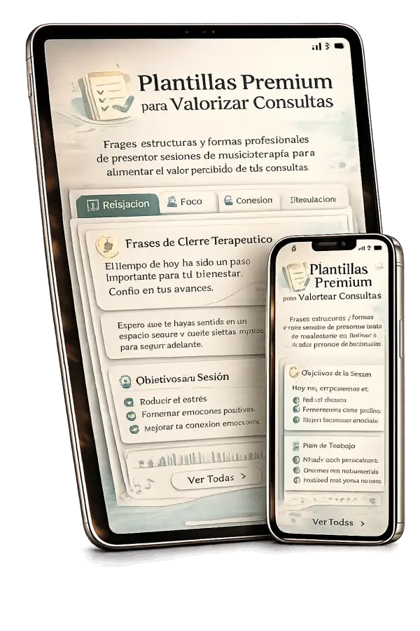 Mockup del bono: Plantillas Premium para Valorizar Consultas